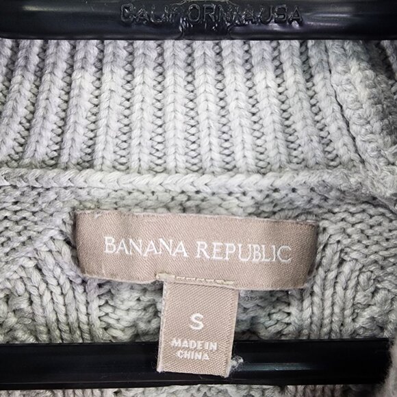 Womens Gray Banana Republic Knit Sweater Textured Turtleneck Long Sleeve Size S - Picture 5 of 9